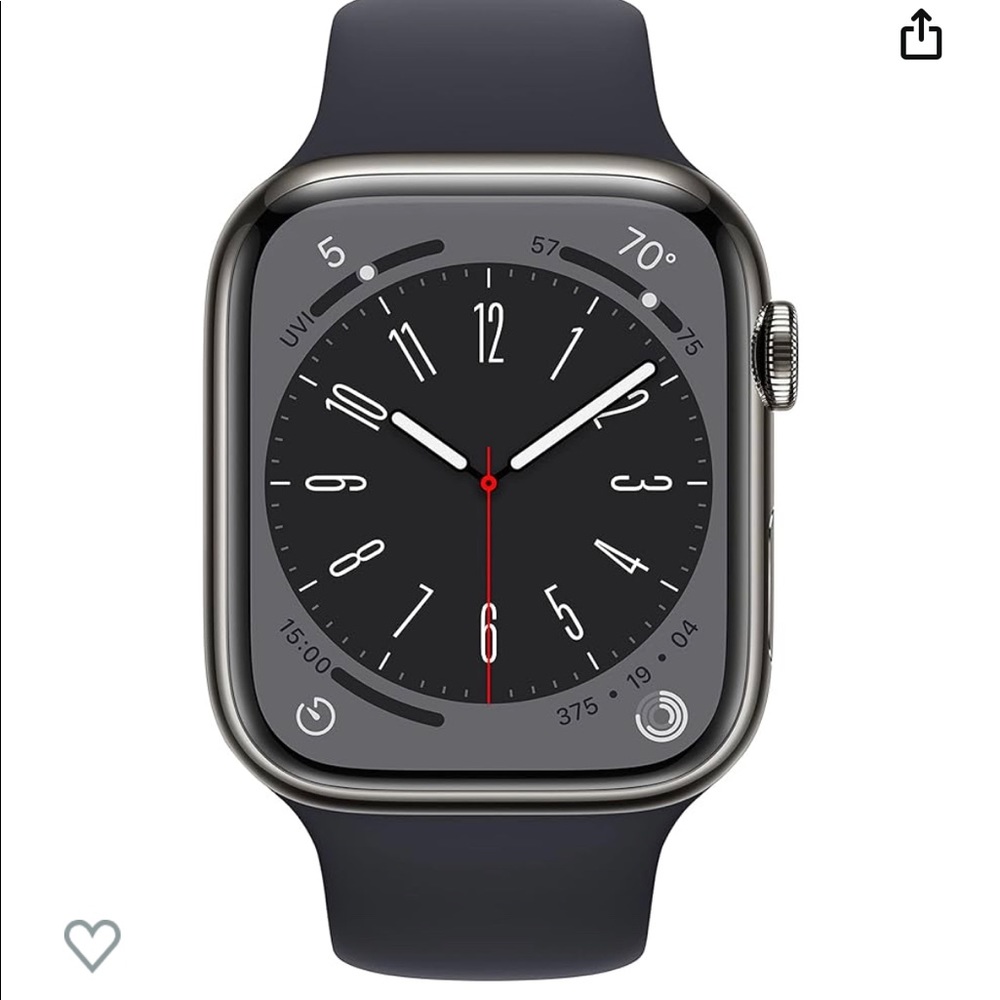 Brand new sealed Apple Watch series 8, 45mm M/L midnight sport band. band & case